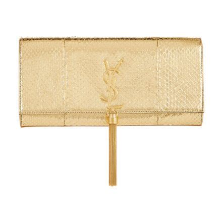 gold by ysl|ysl gold python clutch.